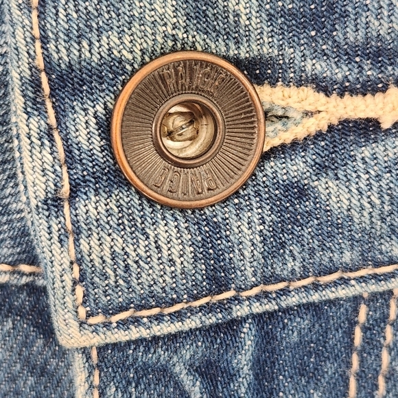 PAIGE Chiara Fray Hem Blue Denim Skirt Size 29 - Picture 6 of 11